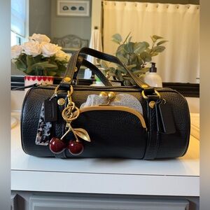 Coach Kisslock Barrel Bag